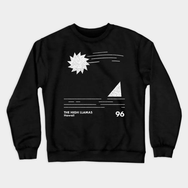 The High Llamas / Hawaii / Minimal Style Graphic Design Crewneck Sweatshirt by saudade